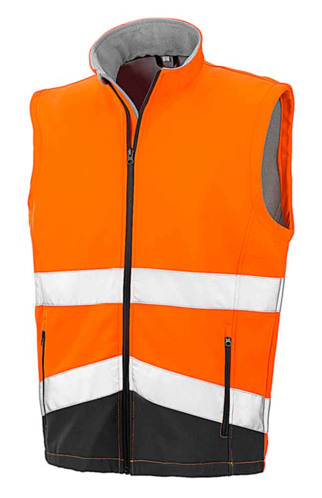 Sicherheits-Softshell-Weste - reflektierend - 2 Farben