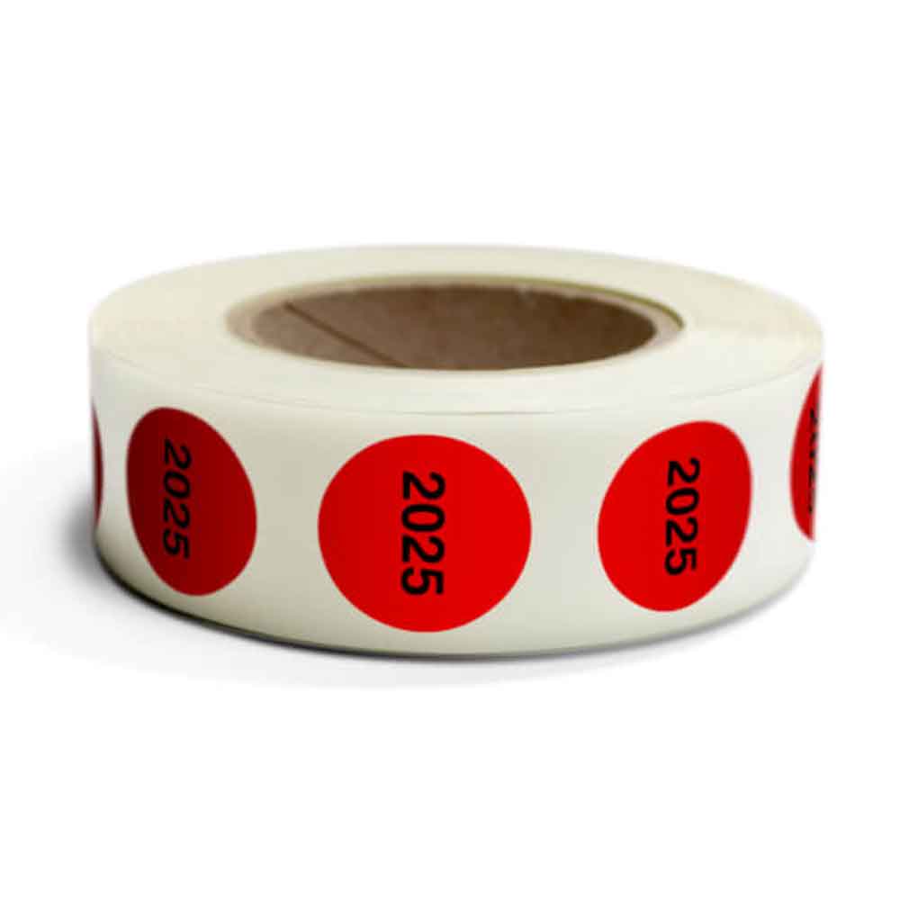 Inventur-Etiketten - mit Jahreszahl - selbstklebend - in 4 Farben