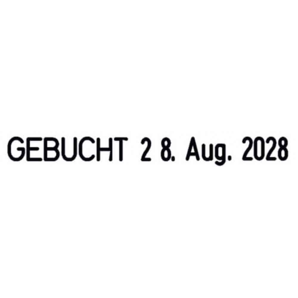 Trodat Professional 4.0 5117 Wortbanddrehstempel mit Datum und 12 Texte am Wortband Trodat Professional 4.0 5117 Wortbanddrehstempel mit Datum und 12 Texte am Wortband