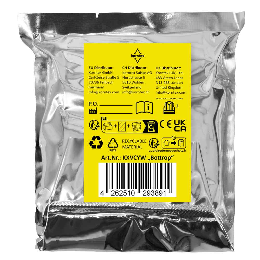 Korntex® Warnweste in Mini-Vakuum-Verpackung - "Bottrop" - 2026