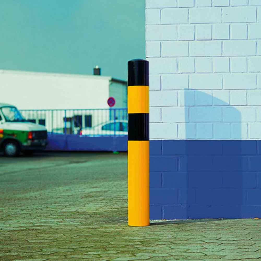 Rammschutzpoller - hochbelastbarer Gütestahl - zum Aufdübeln oder Einbetonieren