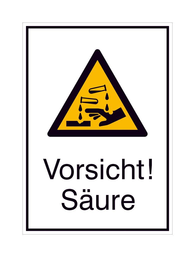 Warn-Kombischild - Vorsicht! Säure