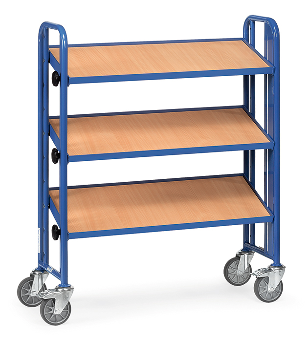 Montagewagen - mit 3 neigbaren Ladeflächen L 900 x B 315 mm - einseitige Ausführung
