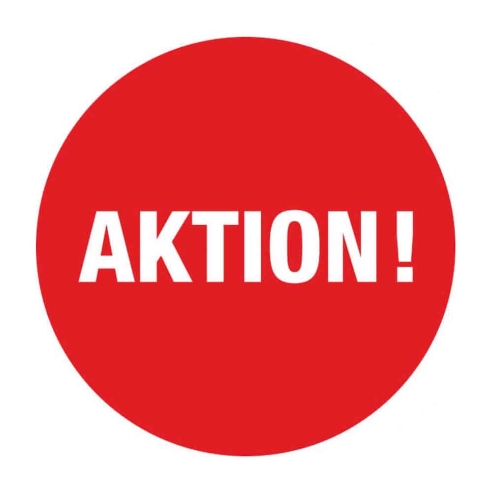Hinweisschild - AKTION - auf der Rolle Hinweisschild - AKTION - auf der Rolle