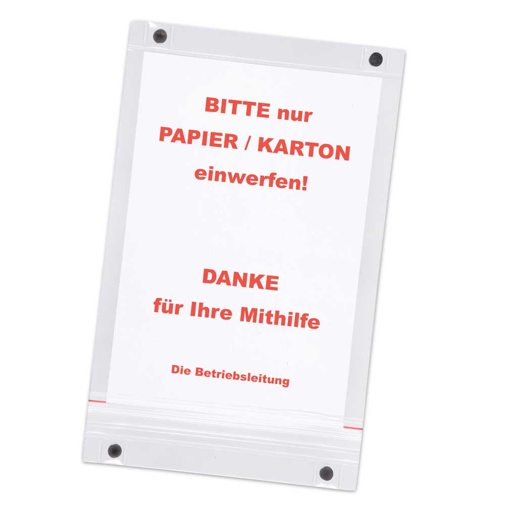 31-80-005-0-00-01-002-magnetsichttasche-transparent-din-a4-hoch-fbd278 Transparente Magnettasche - mit Zip-Verschluss