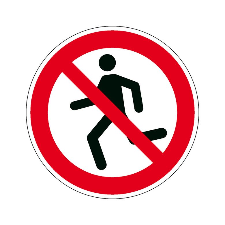 Verbotsschild - Laufen verboten