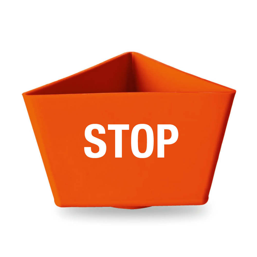 Leitzahlenträger - Beschriftung 1-zeilig - Wunschtext bis 6 Buchstaben - ohne Bodenhaftung - 11 Farben