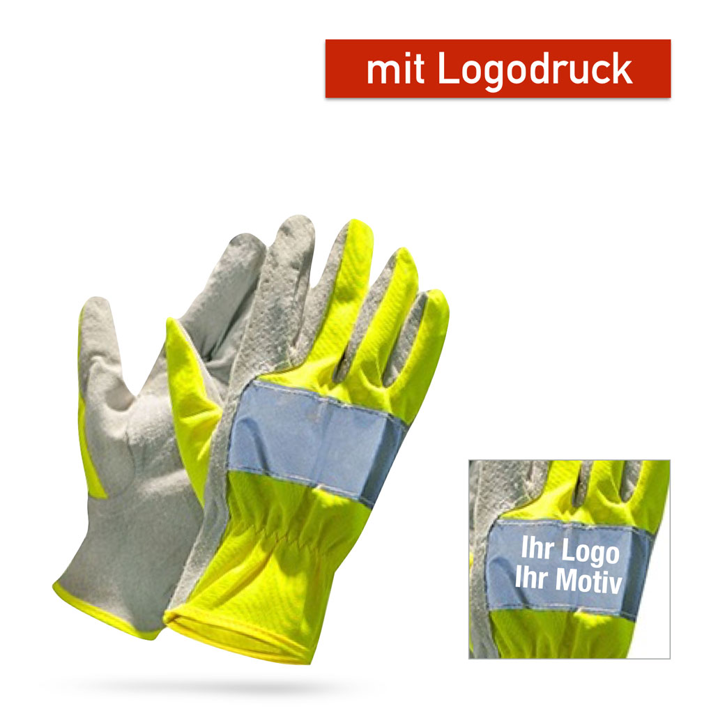 Handschuhe - Reflektierend - Handinnenfläche Wildleder