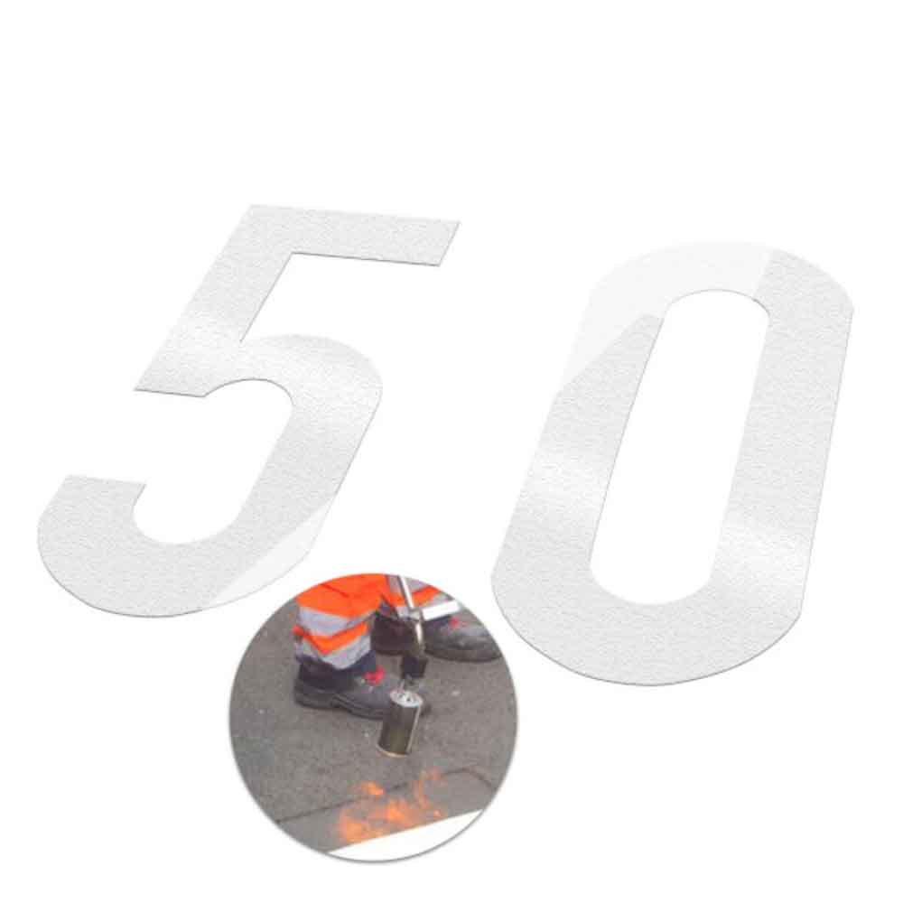 PREMARK® Symbol 50 km/h - thermoplastische Bodenmarkierung - in 3 Längen PREMARK® Symbol 50 km/h - thermoplastische Bodenmarkierung - in 3 Längen
