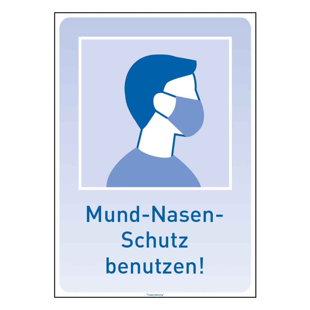 Hinweisschild - Maskenpflicht - Rechteck - 2 Ausführungen