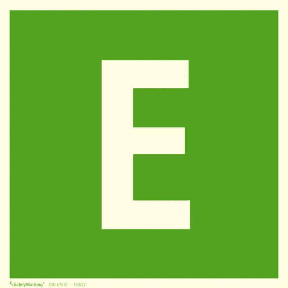 Fluchtwegschild mit Wunschtext - Etagenkennzeichnung - langnachleuchtend