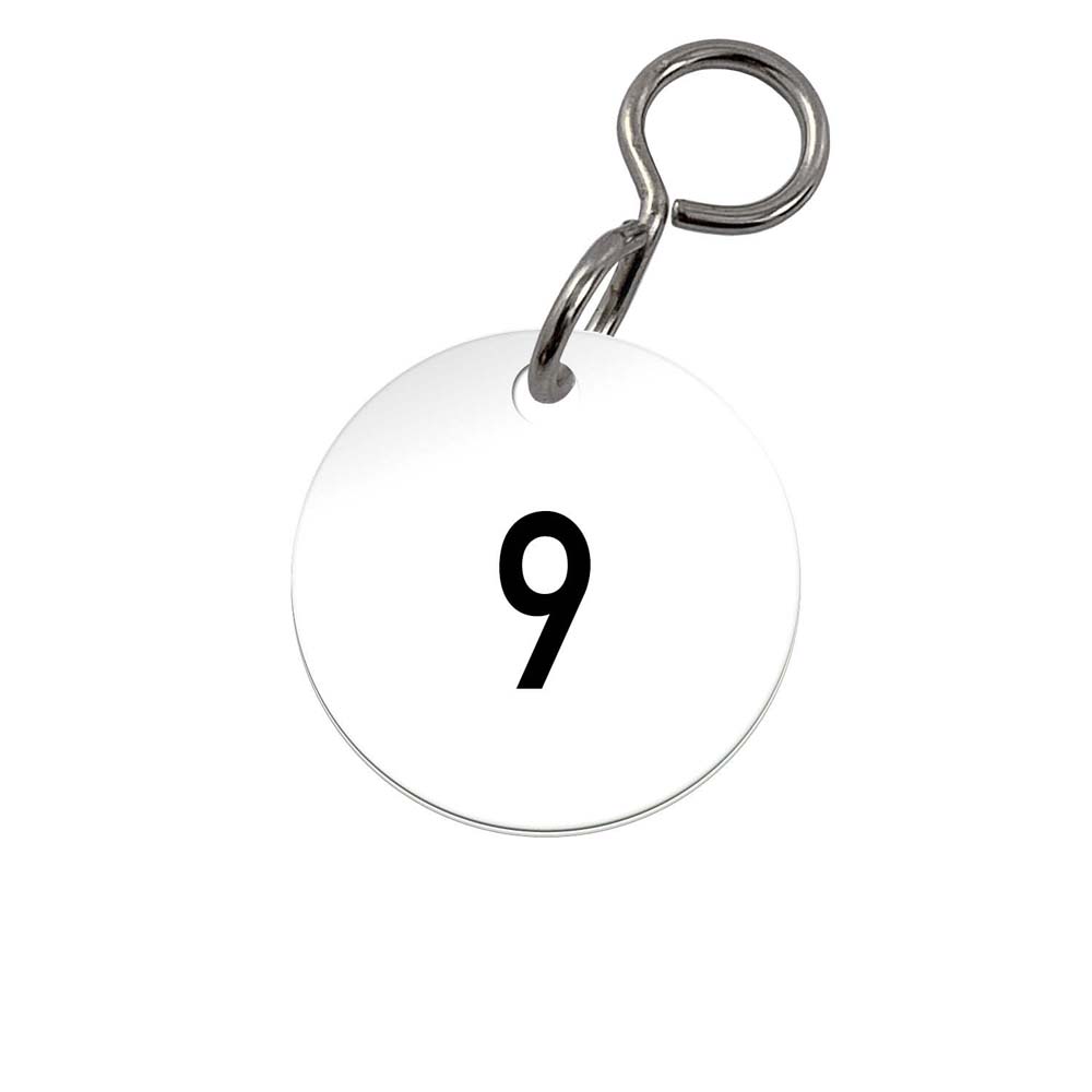 Zahlenmarken - Kunststoff - 1-3 stellig nummeriert - mit S-Haken