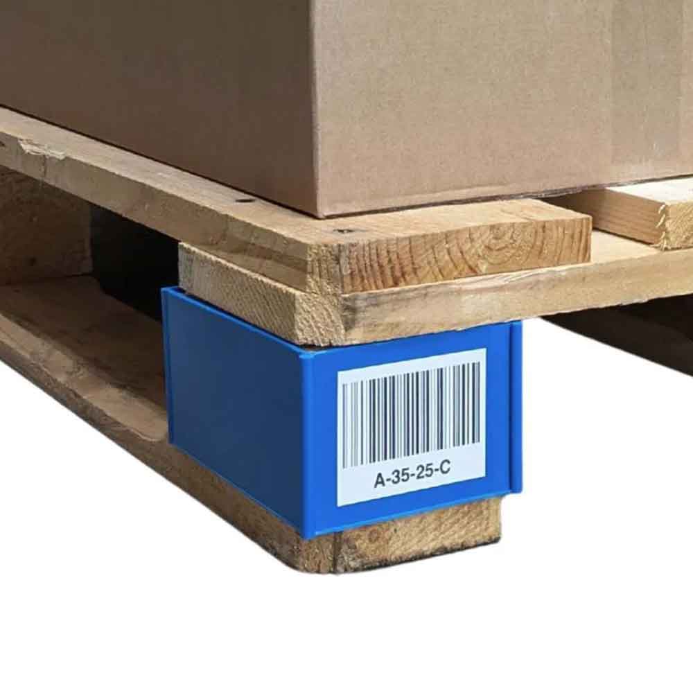 Palettenspange in Gelb und Blau