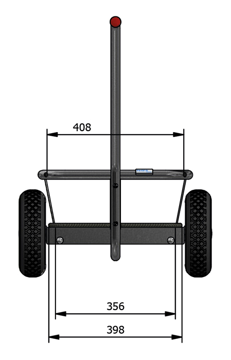 Outdoor-Handwagen mit Boden - feuerverzinkt - Vollgummi-Bereifung - Tragkraft 200 kg