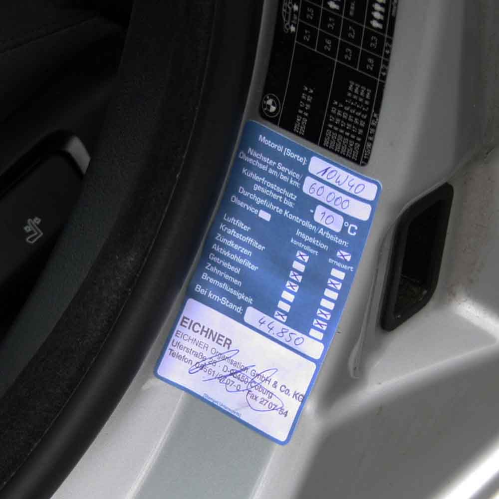 Kundendienst-Aufkleber - 60 x 100 mm - mit Wunschdesign Kundendienst-Aufkleber - 60 x 100 mm - mit Wunschdesign