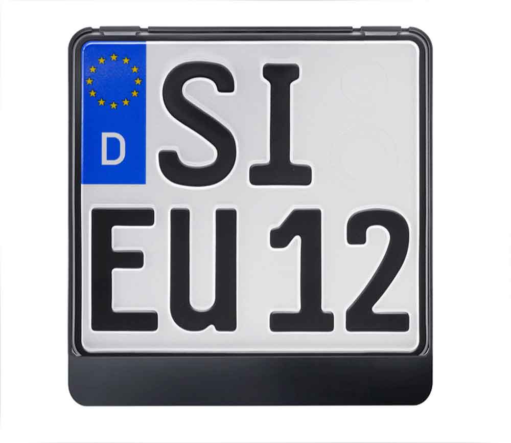 erut-twinline-schwarz-220x205mm1_1-20d1c7 Kennzeichenhalter - 2-zeilig - für Zweiräder - Schwarz - Neutral