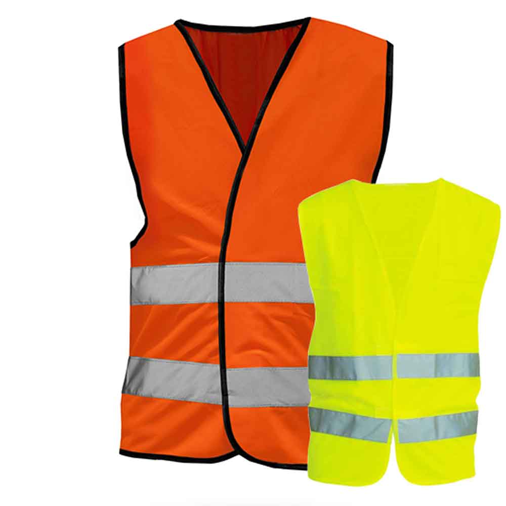 60-50-377-0-00-05-059-warnweste-xl-orange-gelb-1318c5 Warnweste - XL - mit reflektierenden Streifen - Saum in Gelb