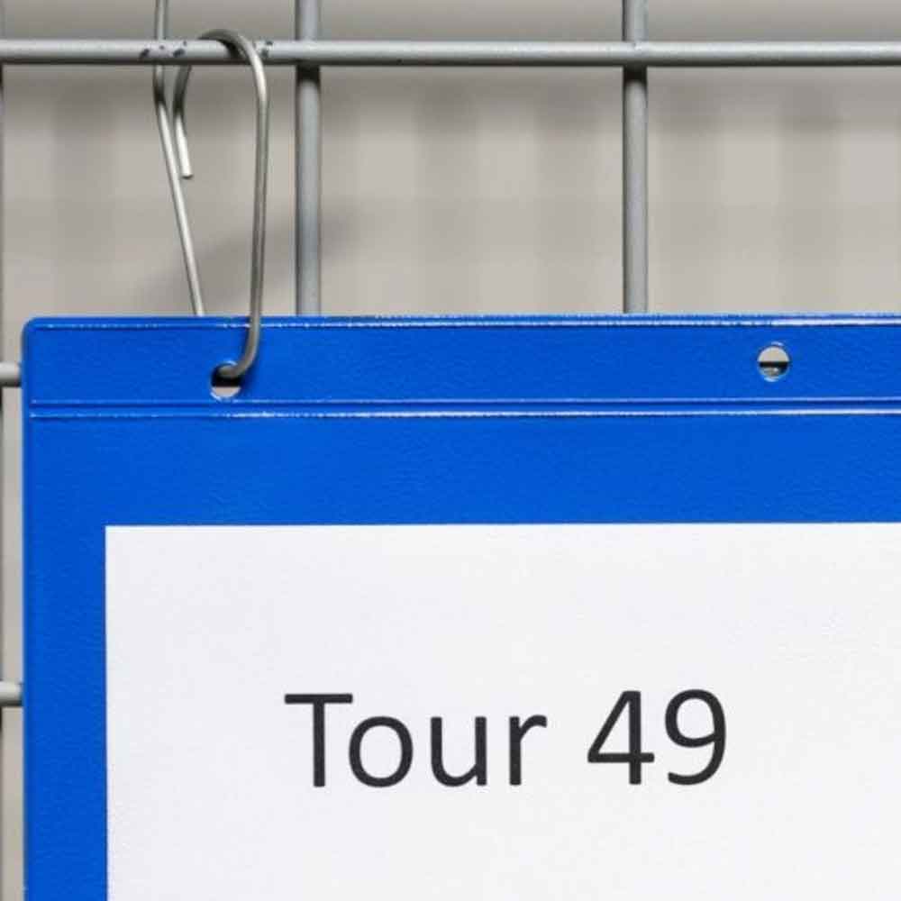 Kennzeichnungstaschen mit Aufhänge-Lochung - DIN A4 quer - Schmalseite offen