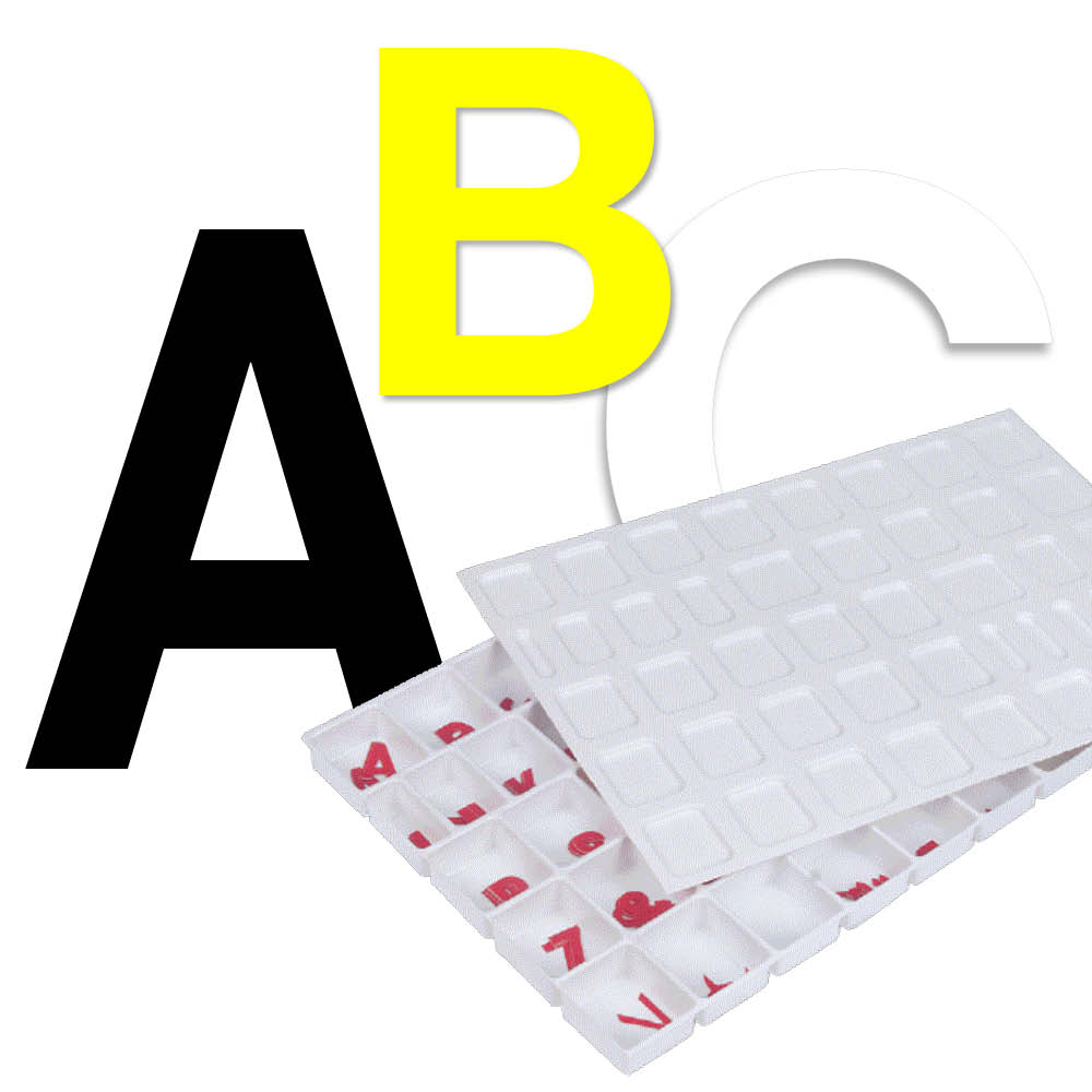 Sortiment Großbuchstaben A-Z - Folie - Block Modern - Höhe 20-100 mm - 3 Farben Sortiment Großbuchstaben A-Z - Folie - Block Modern - Höhe 20-100 mm - 3 Farben