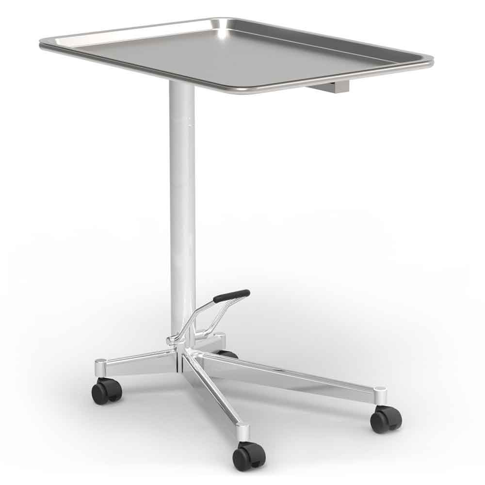 MAYO Instrumententisch mit 4-Speichen-X-Fuss - aus Aluminium