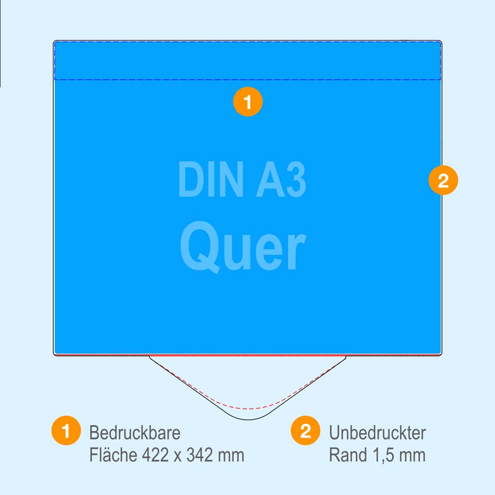 Infohalter - zum Einstecken - für DIN A3 Quer - mit individueller Werbung