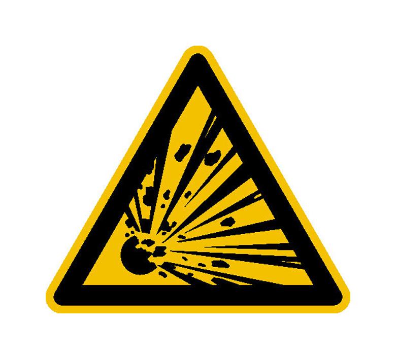 Warnschild - Warnung vor explosionsgefährlichen Stoffen