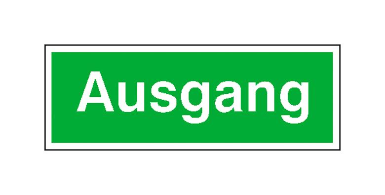 Fluchtweg - Zusatzschild - Ausgang - langnachleuchtend