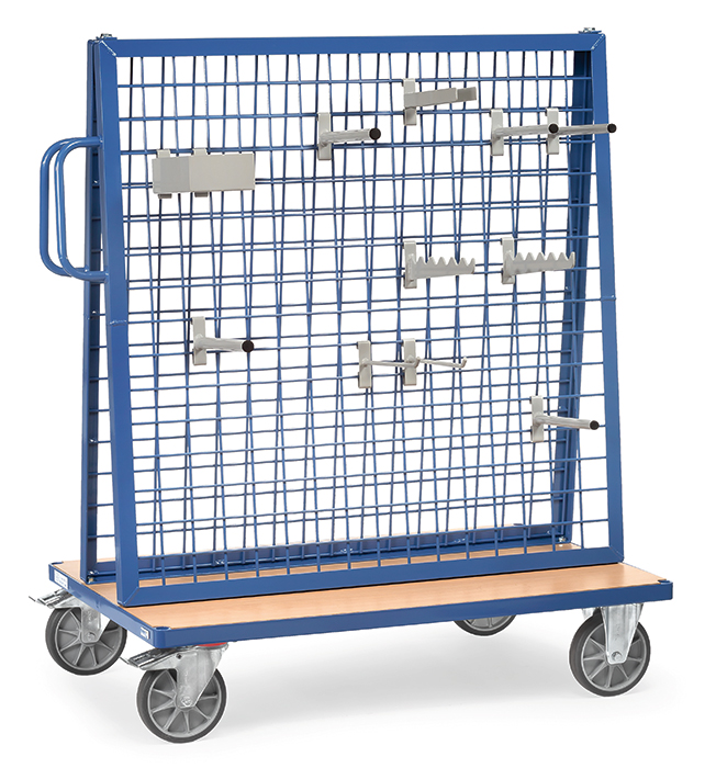 1301_fetra_werkstueckwagen-dd8dc2 Werkstückwagen mit eingeschweißtem Drahtgitter - Ladefläche L 1200 x B 800 - Tragkraft 600 kg
