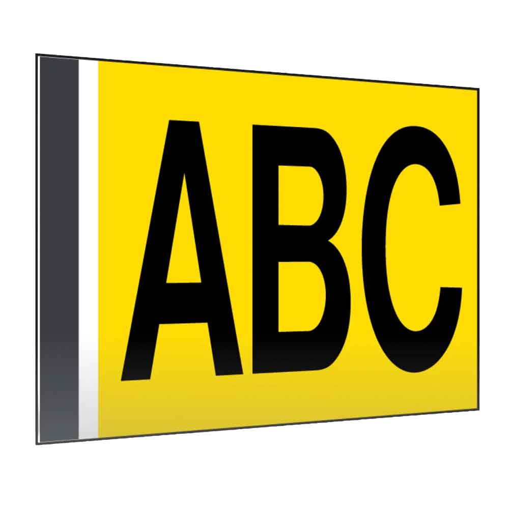 Regal- und Gangschild gerade - mit Magnetstreifen - in vielen Größen - einseitiger oder beidseitiger Druck