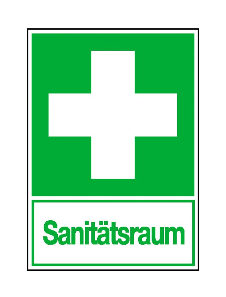 Erste-Hilfe-Kombischild - Sanitätsraum