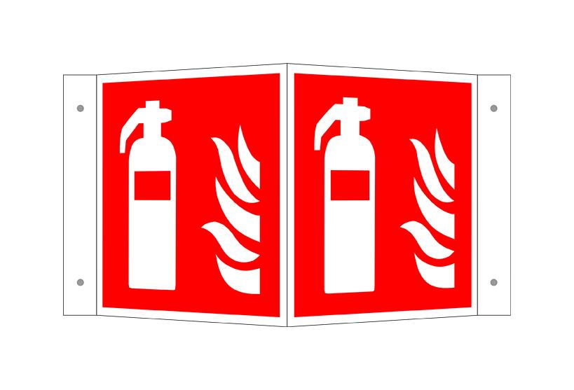 Brandschutzschild - Winkelschild - Feuerlöscher