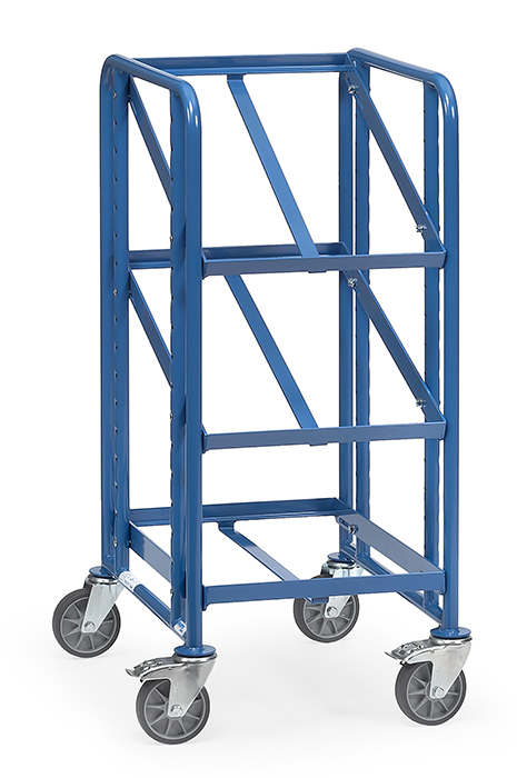 2380_fetra_eurokastenwagen-4432de Eurokastenwagen - offene Rahmen - 3 Ladeflächen L 410 x B 610 mm - Tragkraft 250 kg