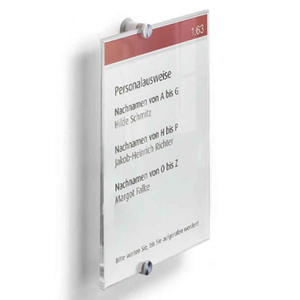 DURABLE CRYSTAL SIGN Türschild - mit zwei hochwertigen Acryglasscheiben - in 4 Größen DURABLE CRYSTAL SIGN Türschild - mit zwei hochwertigen Acryglasscheiben - in 4 Größen