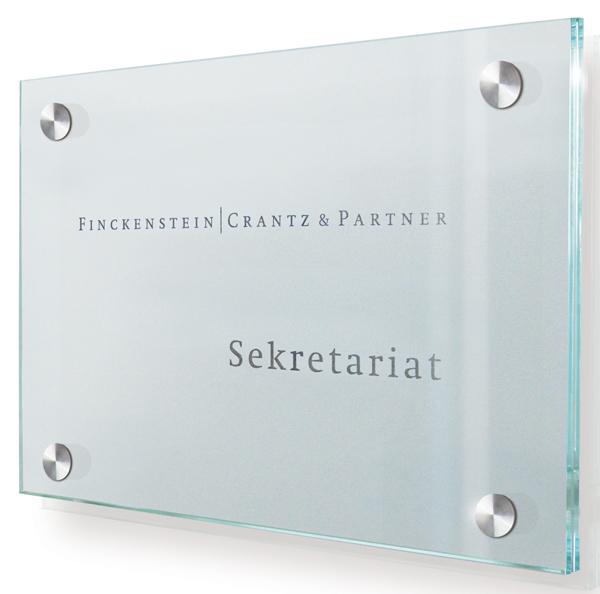 40-12-243-0-00-058-cristallo-turschild-aus-2-x-4-mm-einscheiben-sicherheitsglas-cr2904-7c84e7 CRISTALLO Türschild - rahmenlos - aus 2 x 4 mm Einscheiben-Sicherheitsglas - 4 Edelstahlhalter