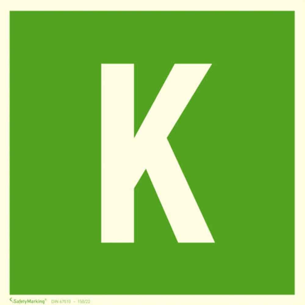 Fluchtwegschild mit Wunschtext - Etagenkennzeichnung - langnachleuchtend