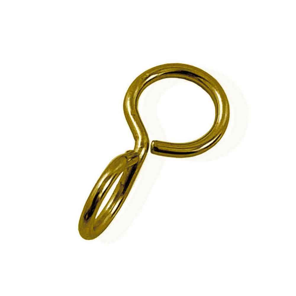 messing-s-haken-ebe570 S-Haken Stahl vermessingt Größe 11 x 30 mm - für Kennzeichnungsmarken und Anhänger