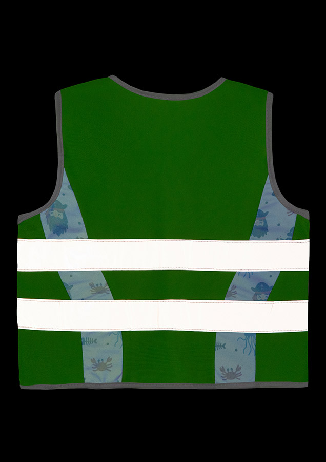 Korntex® Kinder Warnweste Action „Working Heroes“ - CO2 Neutral - Blau/Traktor - XS