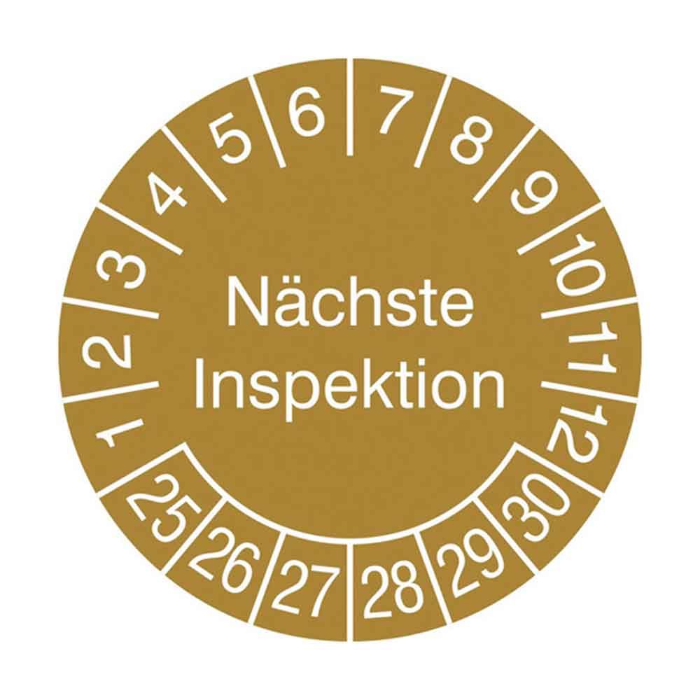 38-18-030-3-00-25-056-pruefplakette-naechste-inspektion-25-30-651f5c Prüfplakette in Jahresfarbe auf Rolle - Nächste Inspektion