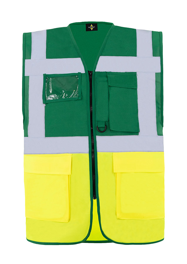Korntex® Comfort Warnweste „Hamburg“ - Multifunktional - Weiß - M