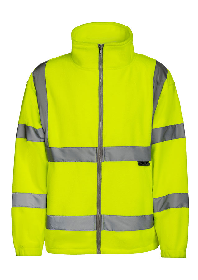 Korntex® Hi-Vis Fleecejacke „Bergen“ - Signal-Gelb - 5XL