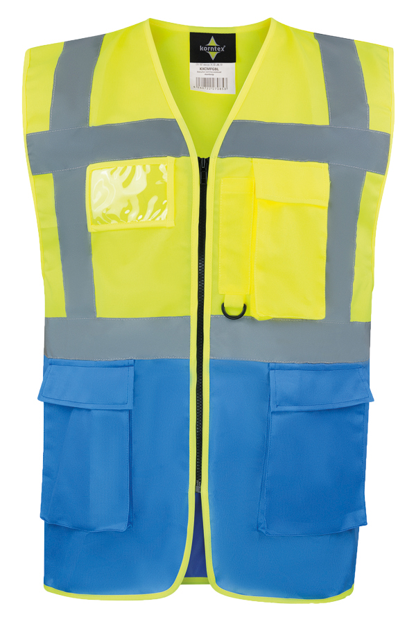 Korntex® Comfort Warnweste „Hamburg“ - Multifunktional - Weiß - M