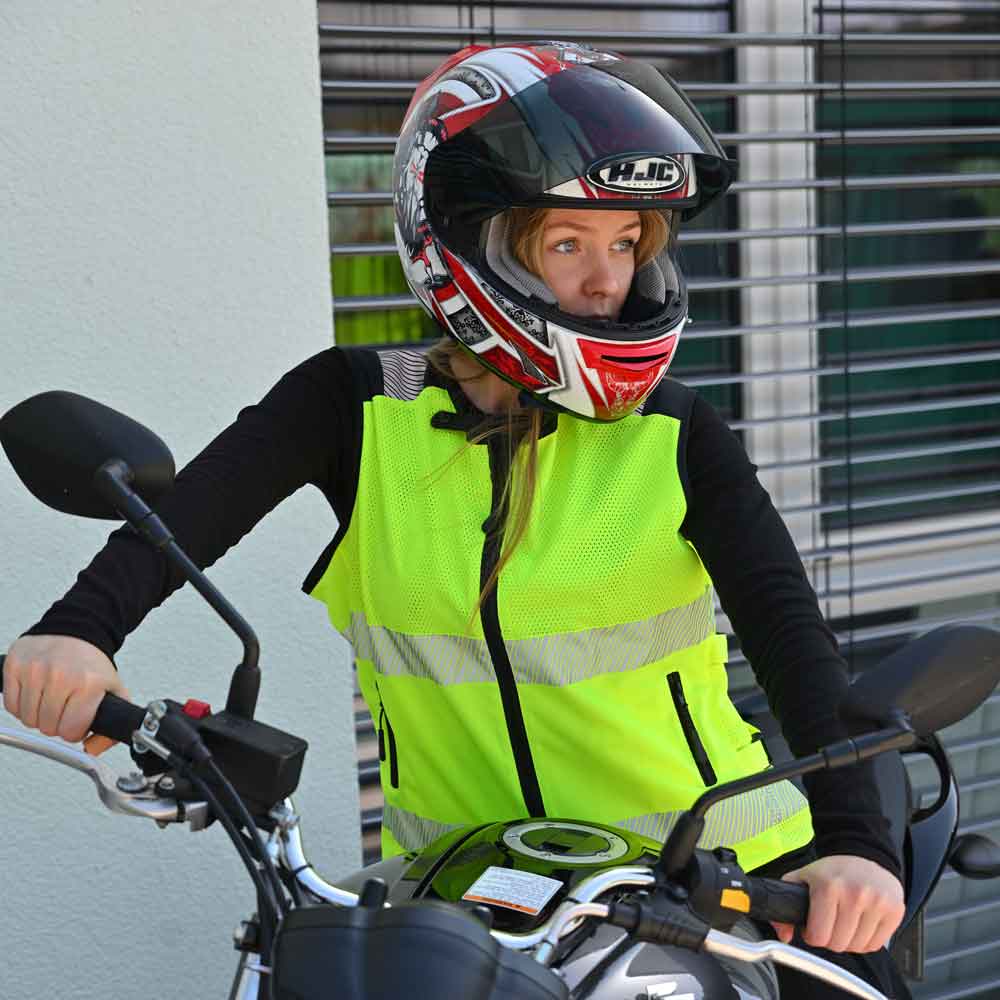 Korntex® Hi-Vis Mesh Motorradweste „Naxos“ - Farbe Signal-Gelb