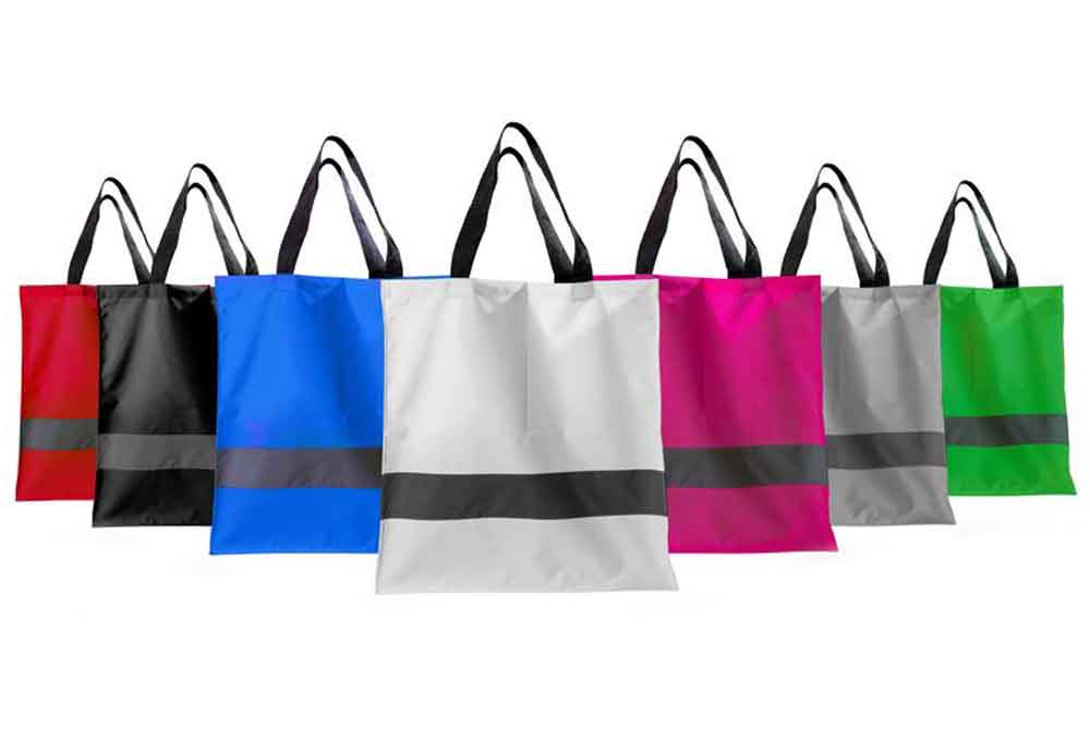 Einkaufstasche - Reflektionsstreifen - in 7 Farben