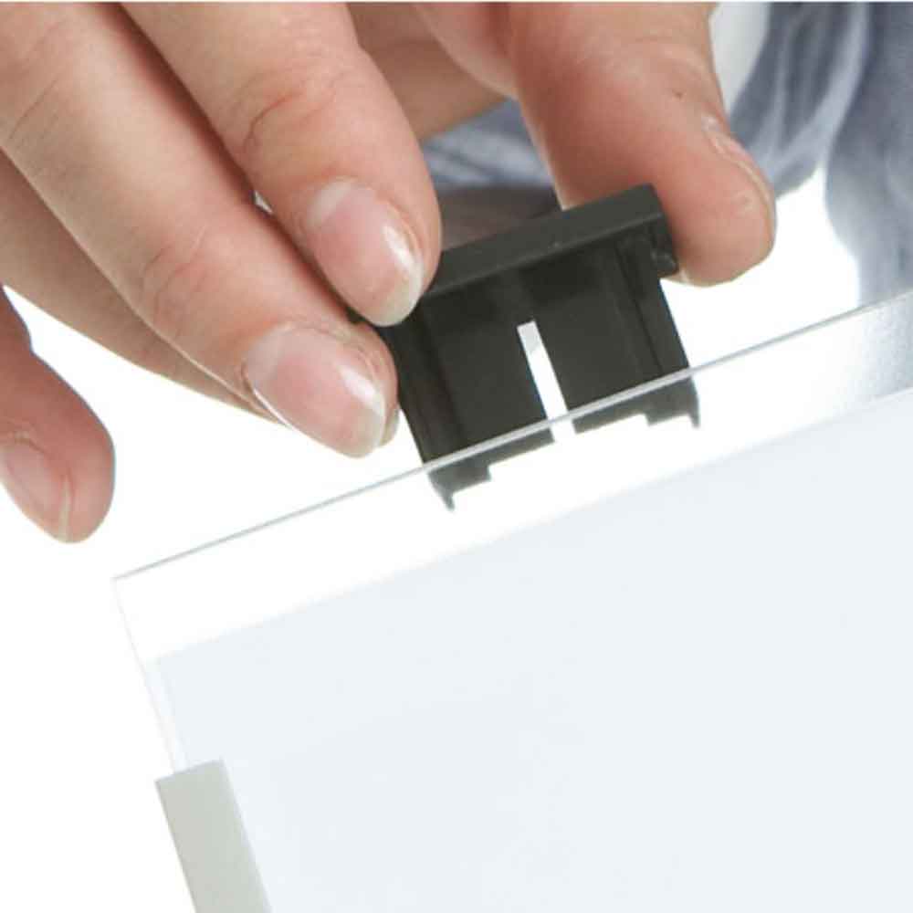 INFOSIGN Türschild - bruchsichere Acrylglasabdeckung - 2 Verschlussclips