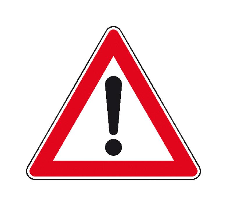 Verkehrszeichen - StVO - Gefahrstelle - 2 Größen