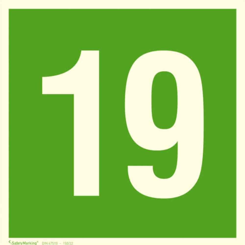 Fluchtwegschild mit Wunschtext - Etagenkennzeichnung - langnachleuchtend