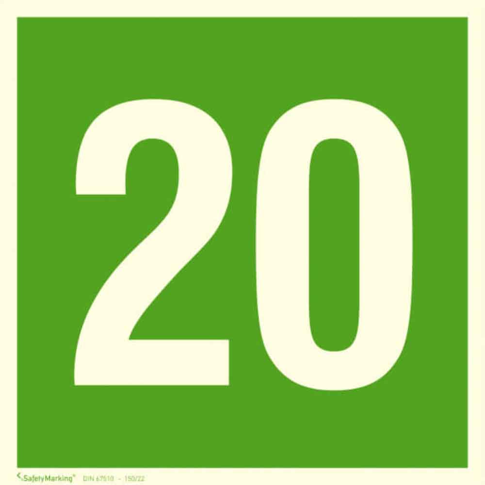 Fluchtwegschild mit Wunschtext - Etagenkennzeichnung - langnachleuchtend