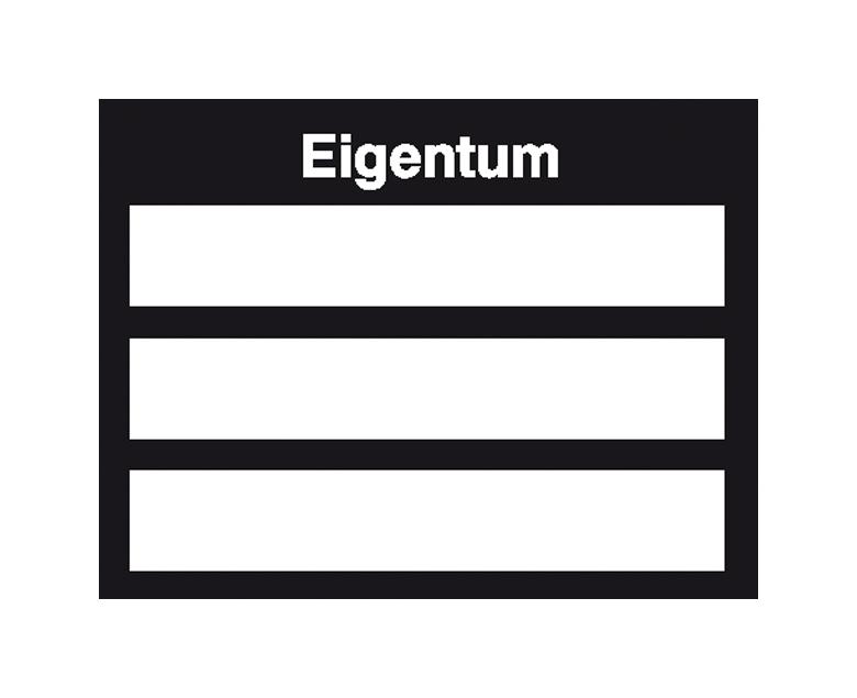 Inventar-Kennzeichnungsetiketten - Text: Eigentum