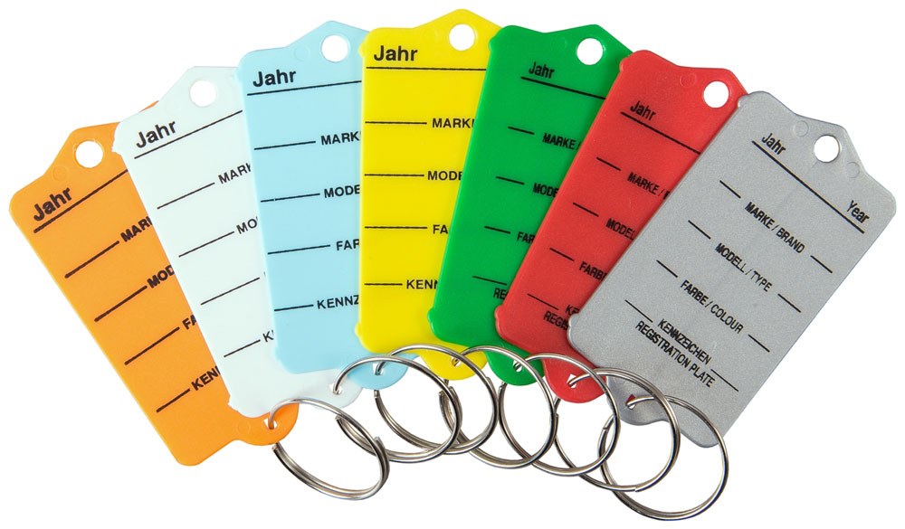 20-30-030-0-00-01-002-schluesselanhaenger-set-ring-farben-c2c4f4 Schlüsselanhänger-Set - mit Ring - (200 Stück + 2 Spezialstifte)