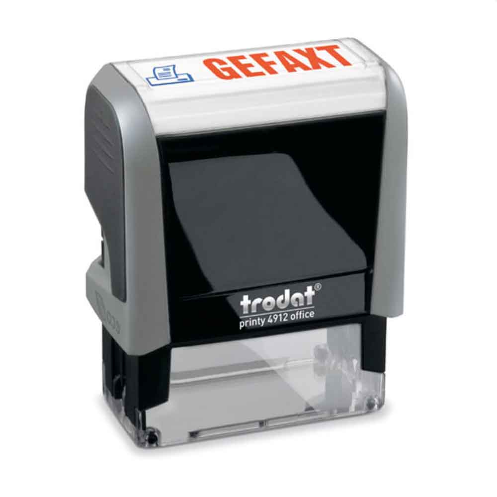 Trodat Printy Office Eco 4912  - Stempel - 11 Standardtexte - 2-farbiges Kissen